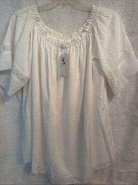 Women's White Peasant Blouse